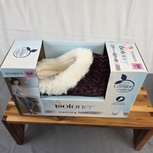 isotoner Women's Slip On Memory Foam Bedroom Slippers  Size Small 6.5-7 ***NWT